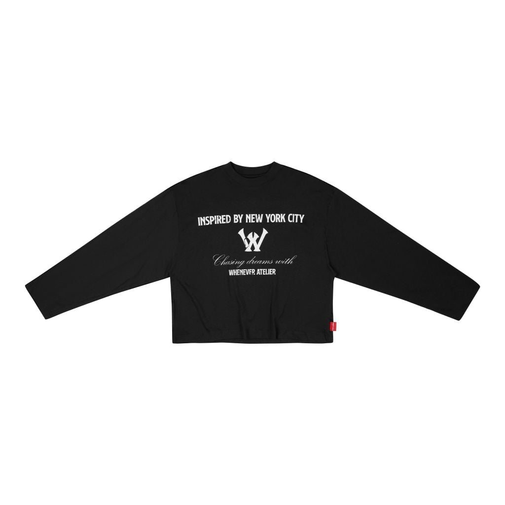 “YUMII“ 製品  LONGSLEEVE / BLACK FADED