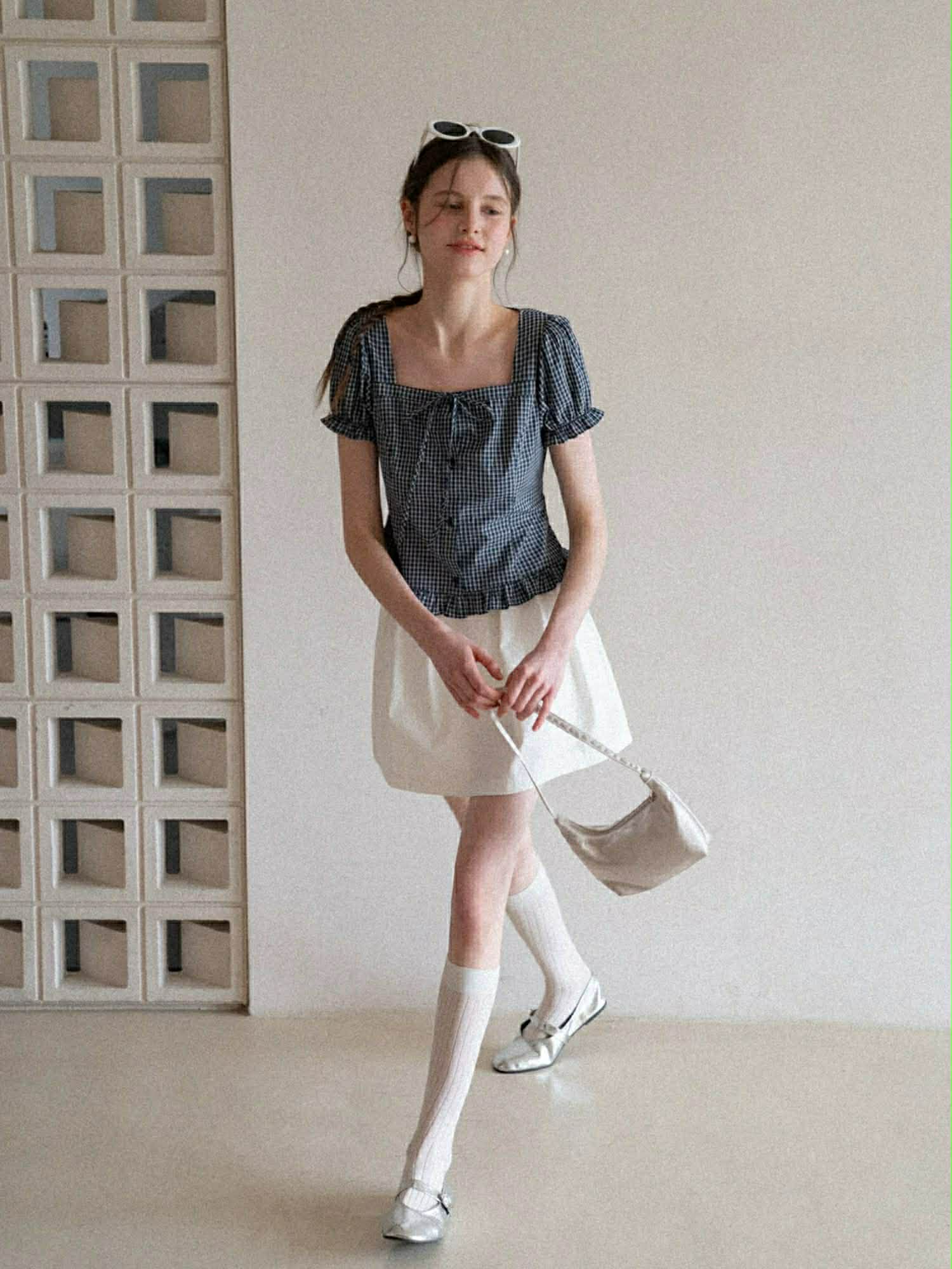 "YUMII" J パールリボン・メリージェーン,シューズ